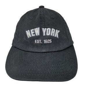 Elidan Men's Slideback Hat Black Adjustable Embroidered New York Hat